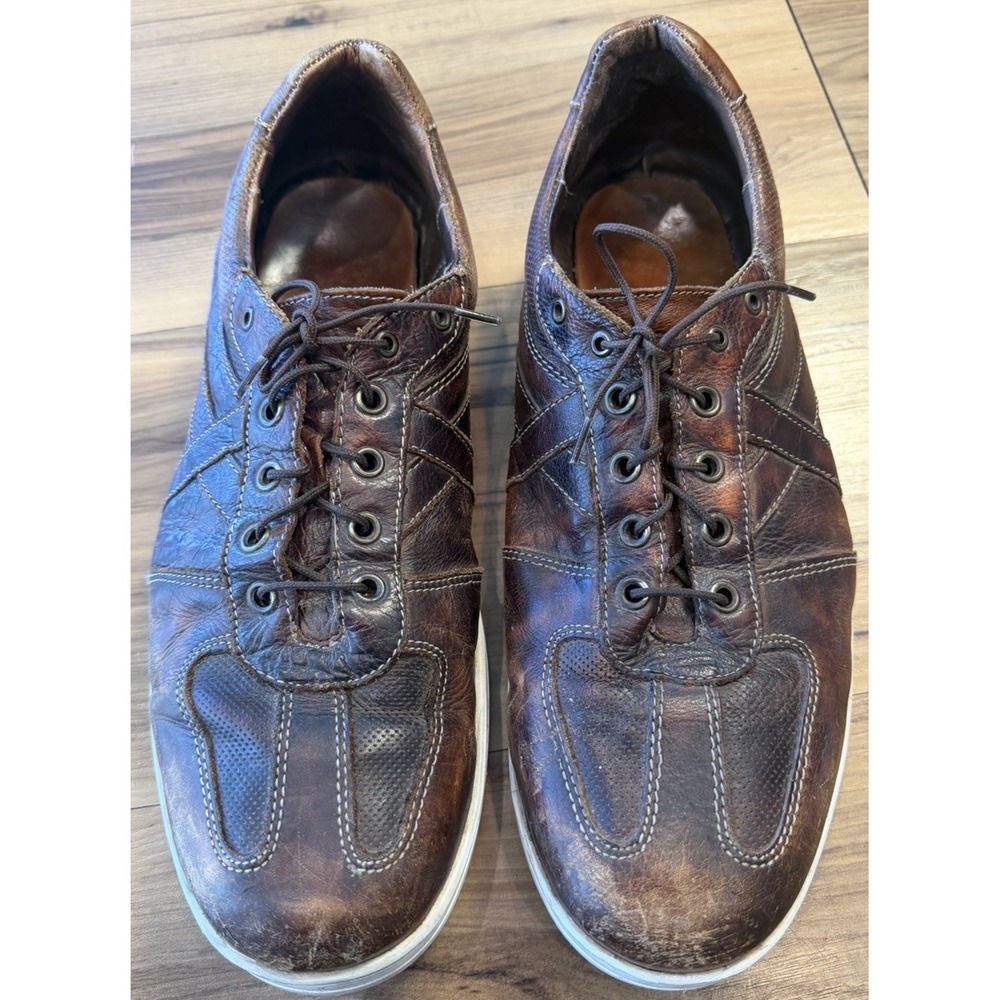 Bed Stu Leather Sneakers Brown Distressed Lace Up Comfort Casual Men 11.5